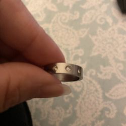 Stainless Steel Wedding Band Size 6.5