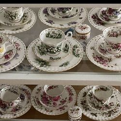 Royal Albert Flower Of The Month Tea Cup Trios