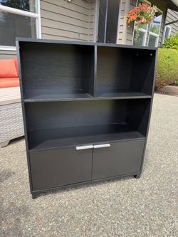 Black Shelving unit book case for bedroom playroom toys