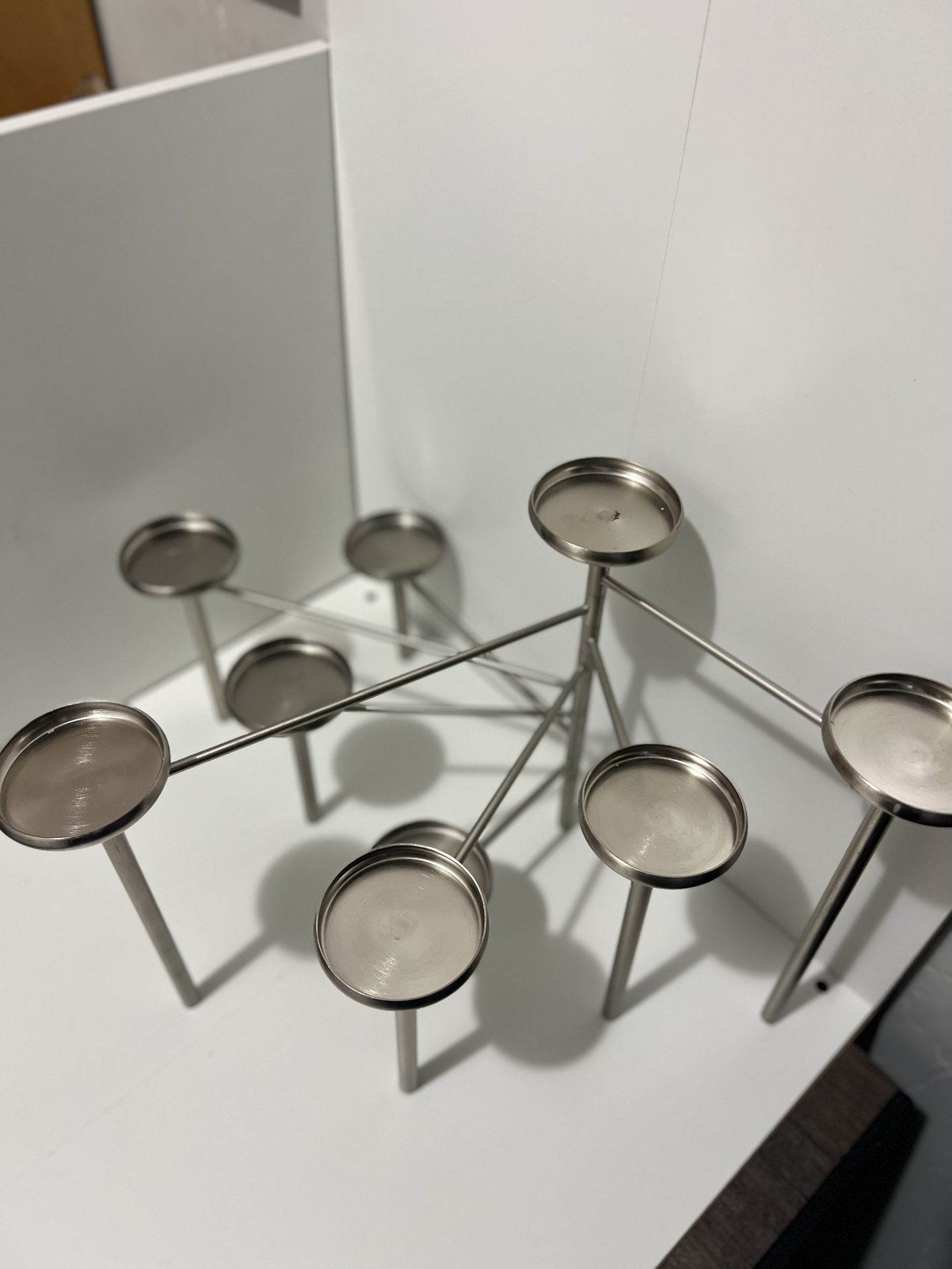 Aluminum Metal 9 Swing Arm Candle Holder