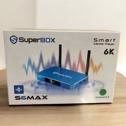 SuperBox S6 Max 4K Android TV Box New Sealed Streaming Device
