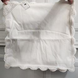 New 12 White real hand made 100% Cotton dinner napkins