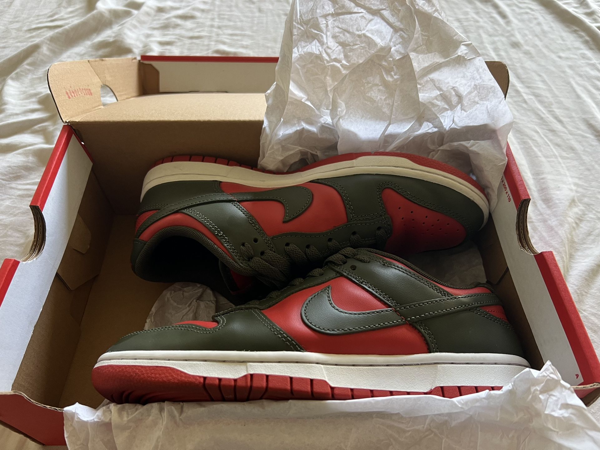 Nike Dunk Mystic Red Khaki Shoes 7.5M