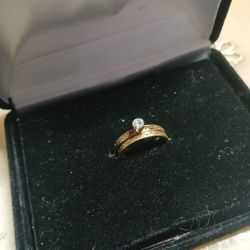 Gold Wedding Ring Size 3 14 MmWith Diamond 