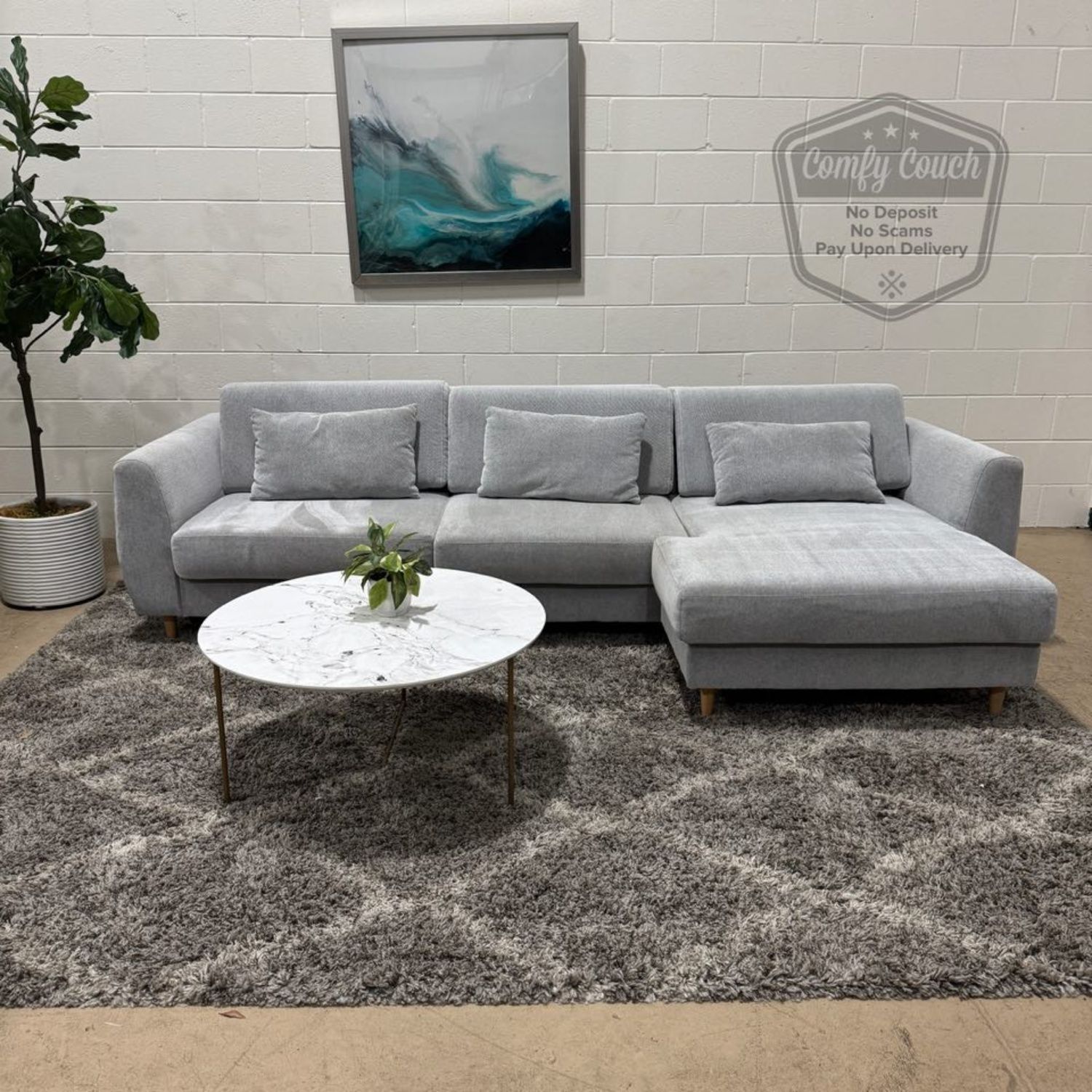 🛋️ small L shaped Sectional Sofa(Delivery Available!! )
