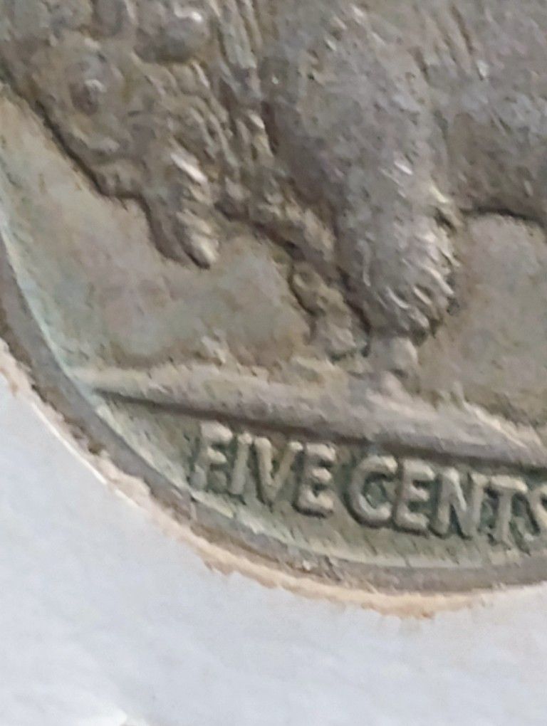 1935 Double Die Reverse Buffalo Nickel Vf35 - Main Image