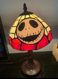 Rare Nightmare Before Christmas Tiffany Lamp Halloween Light