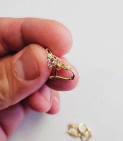For Wedding 10K Solid Gold  Girl Earring  $160 Each