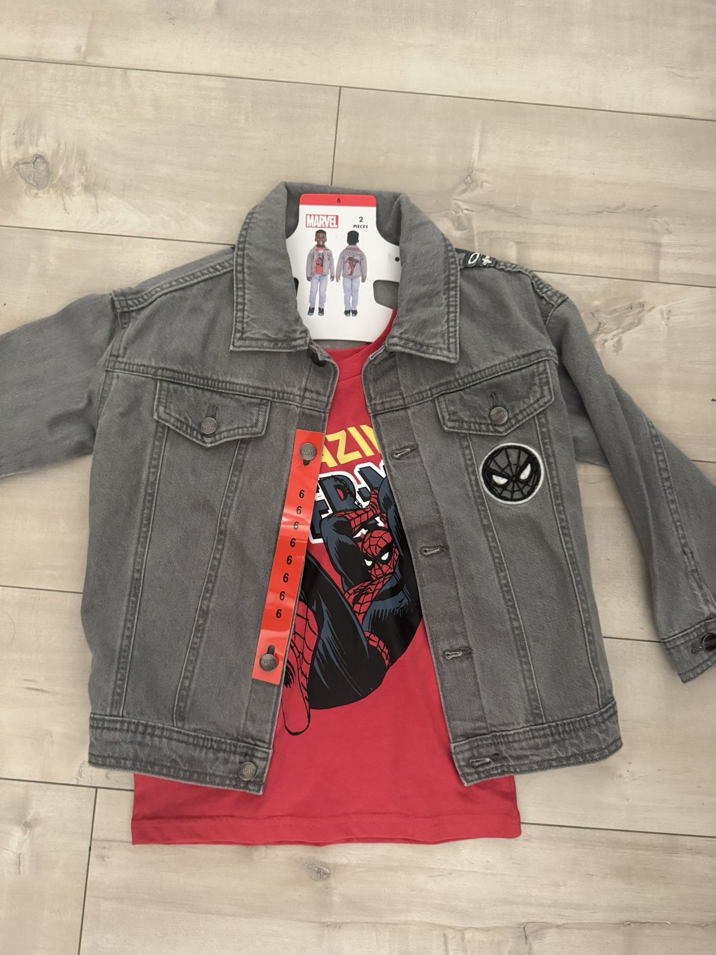 Spider-Man Jean Jacket & Tshirt NEW