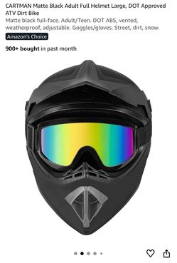 🏍️ CARTMAN Full-Face ATV/Dirt Bike Helmet – Large