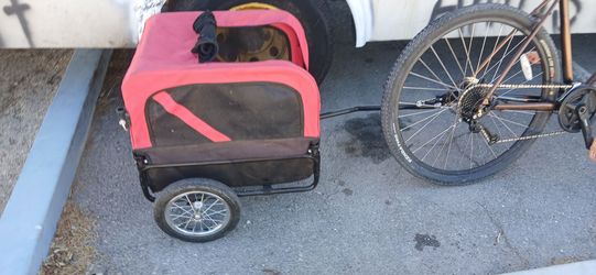 Bicycle pet cart also uses as a push cart