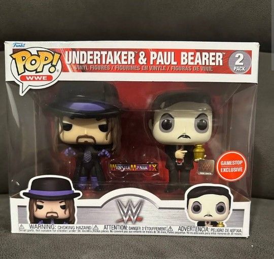 WWE FUNKO POP! UNDERTAKER & PAUL BEARER 2 PACK (GAMESTOP EXCLUSIVE)
