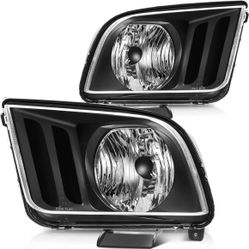 ECCPP Headlight Assembly For Ford For Mustang 2005-2009 Driver and Passenger Side Headlamps