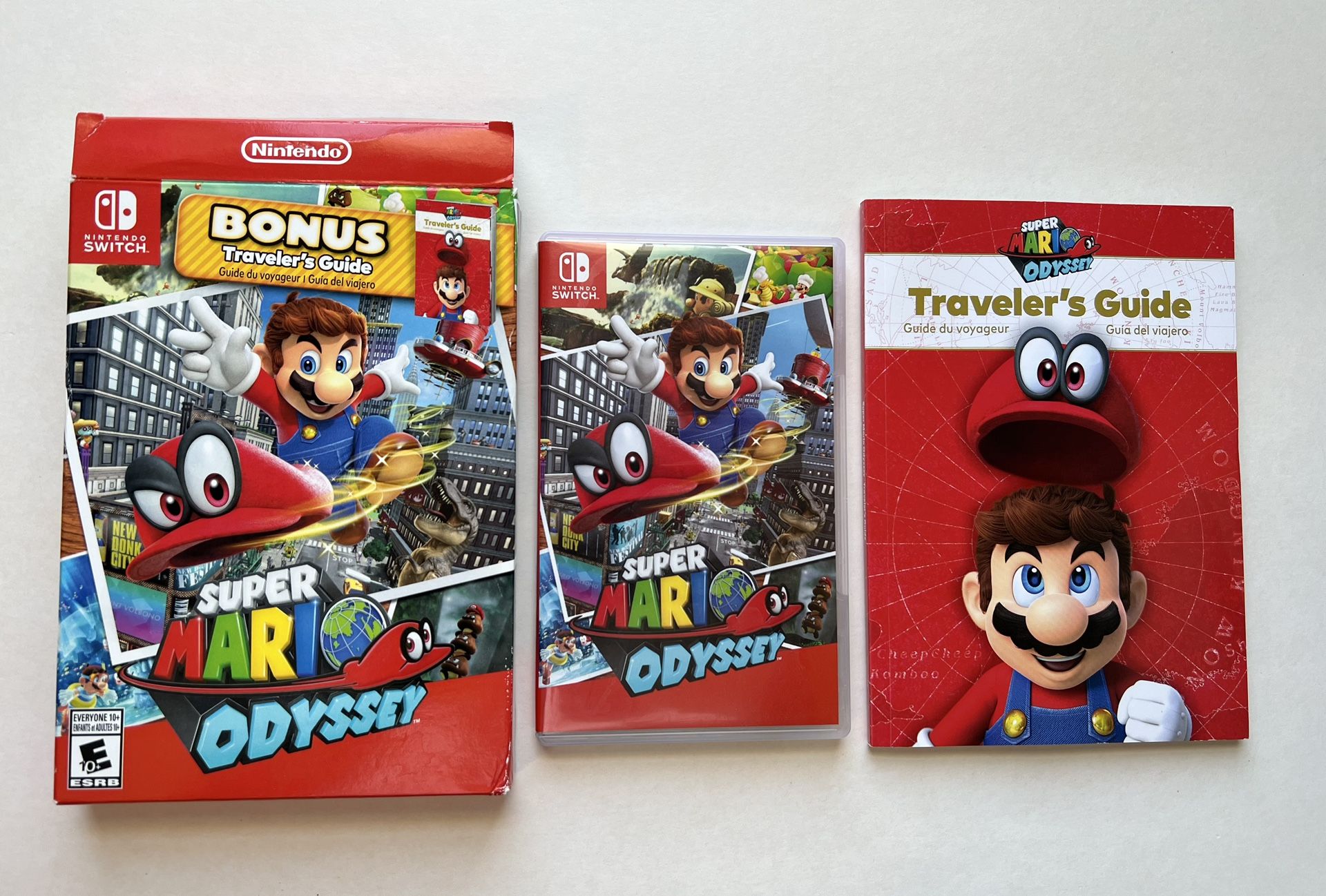 Nintendo Switch Super Mario Odyssey Game With Bonus Traveler's Guide CIB  Complete for Sale in Kissimmee, FL - OfferUp