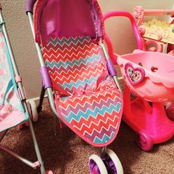 Baby Doll Strollers, Carts & LeapFrog Step and Learn 