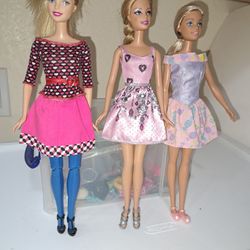        3 Barbies  Good Condition,  Extra Clothing $10.00