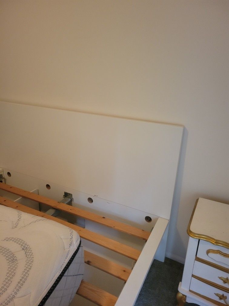 Ikea White Bed Frame With 4 Drawers