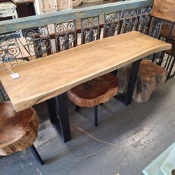 Acacia Live Edge Console Table 