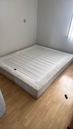SoftFrames white queen bed frame