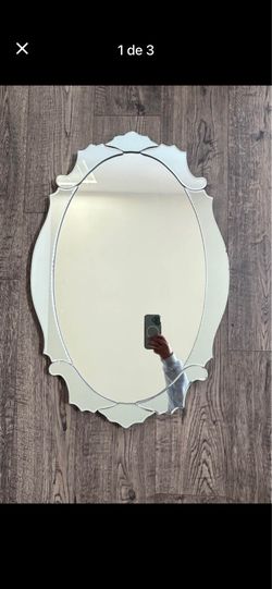 Venetian Style Oval Wall Mirror