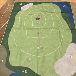 Golf Chipping Game With Large Mat 4’6”x5’8”, Club, 24 Balls, hitting mat, score board with pen. New Open Box