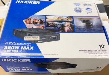 Kicker Hideaway 10” Powered Subwoofer Enclosure, NEW