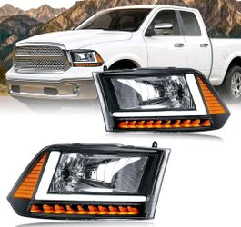 LED DRL Headlight Assembly Fit 2009-2018 Dodge Ram 1500/10-18 Ram 2(contact info removed) 4500