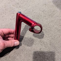 NEW RED ALLOY BICYCLE STEM/ GOOSENECK, 22.2 MM