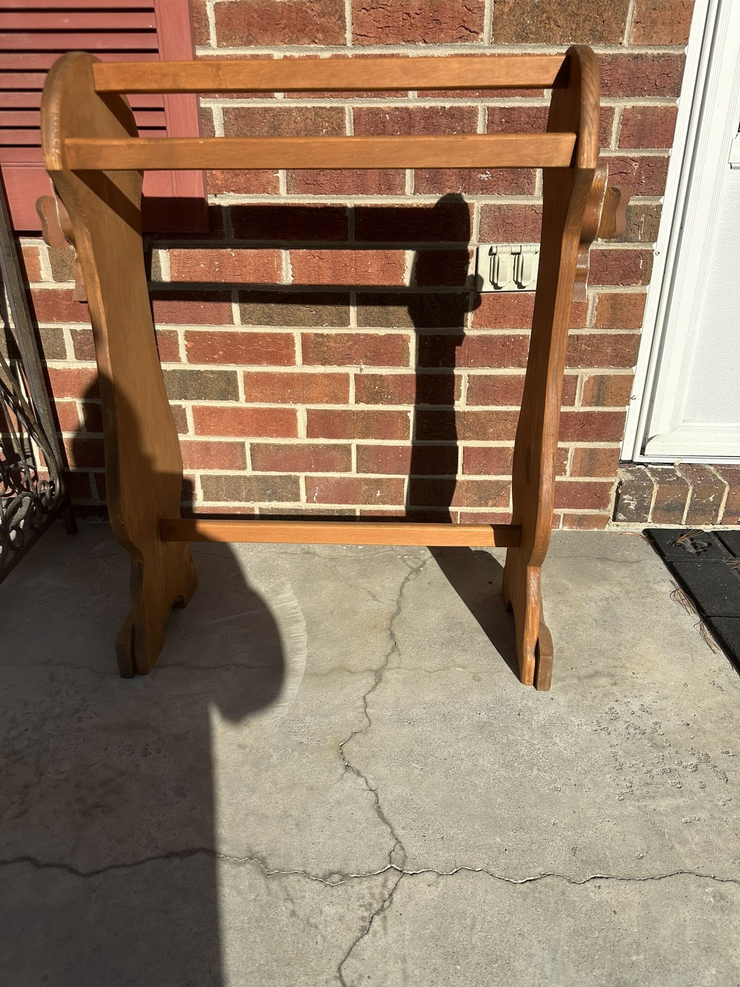 Vintage Wooden Quilt / Blanket Rack