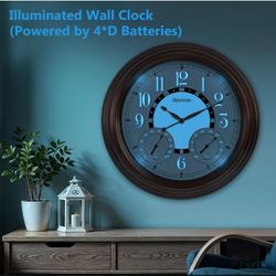 Geevon Illuminated Outdoor Clocks