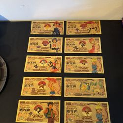 36- Characters & People Collectible Gold Certificates (not real money)
