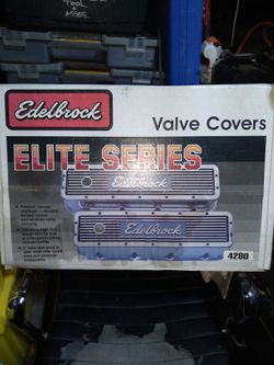 Edelbrock valve cover, arp stud kit and roller rockers