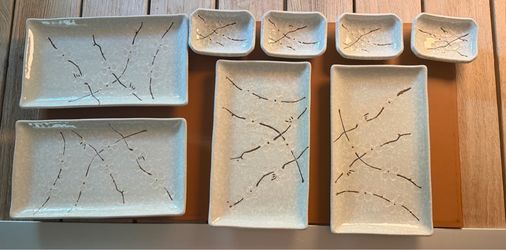 Ceramic Sushi Serving Set – 8 Pieces