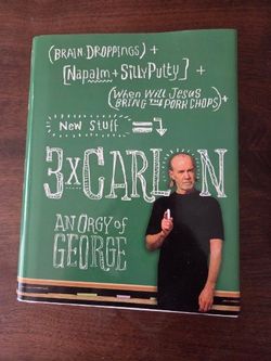 George Carlin "3x Carlin: An Orgy George" Hardcover Comedy Book