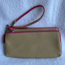 Coach Tan Wristlet