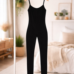 Forever 21 Black Spaghetti Strap Jumpsuit – Size Small