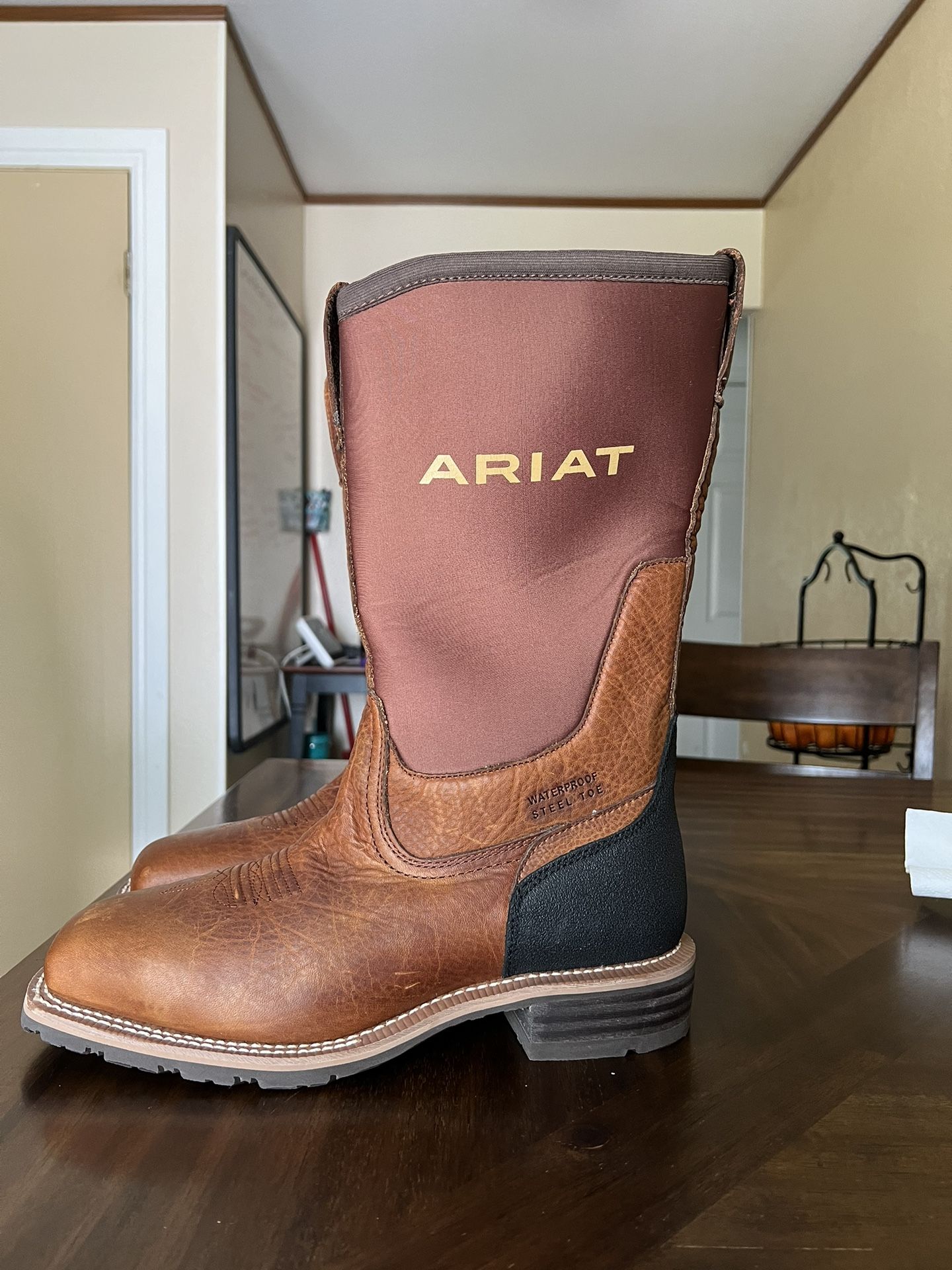 Hybrid all weather waterproof steel toe work boot hot sale