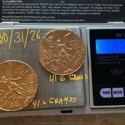 AMAZING TWO MEXICAN GOLD CENTENARIOS UNCIRCULATED 1945BROUGHT FROM CASA DE MONEDA MEXICO 22KILATES (41.6 GRAMS ) PLEASE READ FIRM ON PRICE 