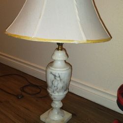 Marble Lamp And O-Cedar Spin Mop And Bucket 