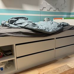 Twin Bed with Drawers