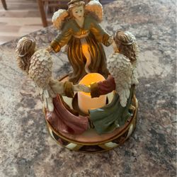 Angels Holding Hands Candleholder
