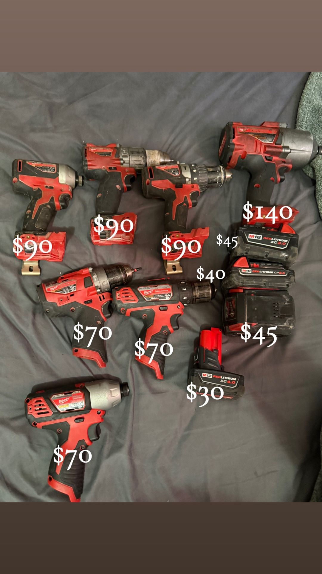 Milwuakee Drills And Impacts