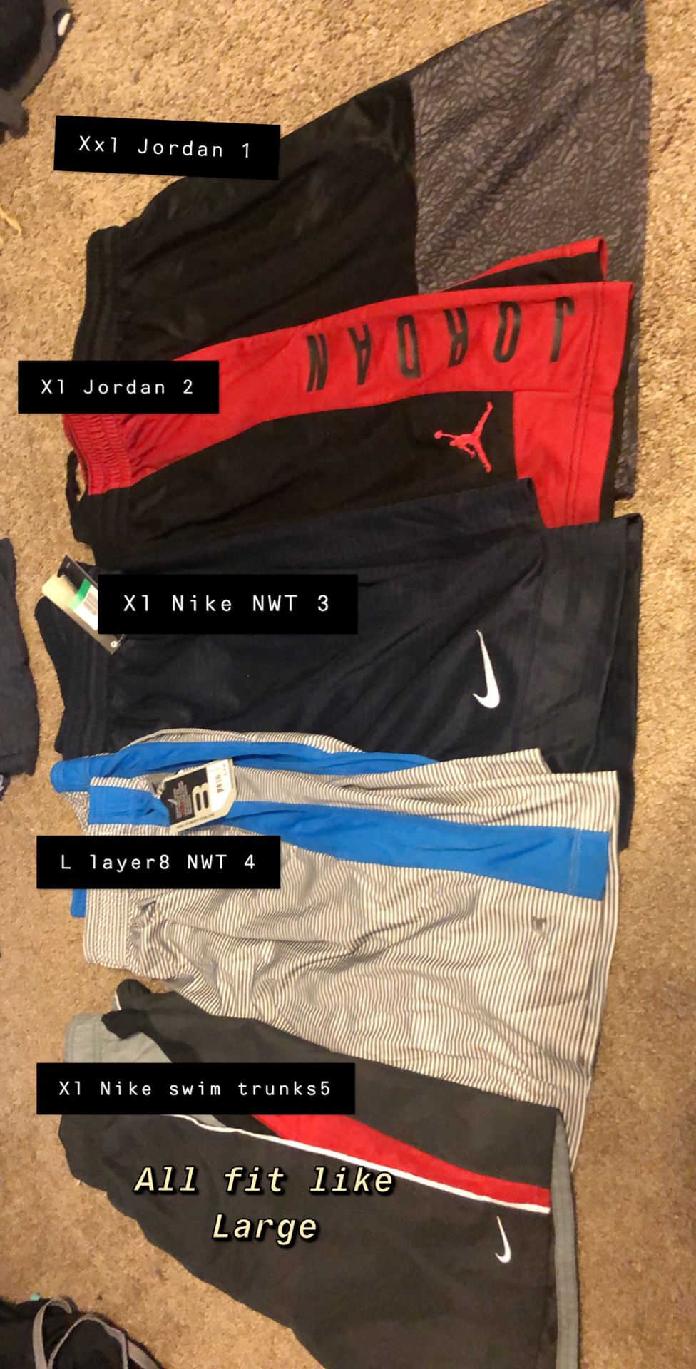 Jordan, Nike, Polo, Abercrombie clothes