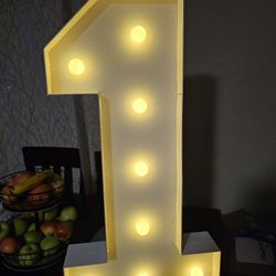 Número 1 Decoracion Para El Primer Año