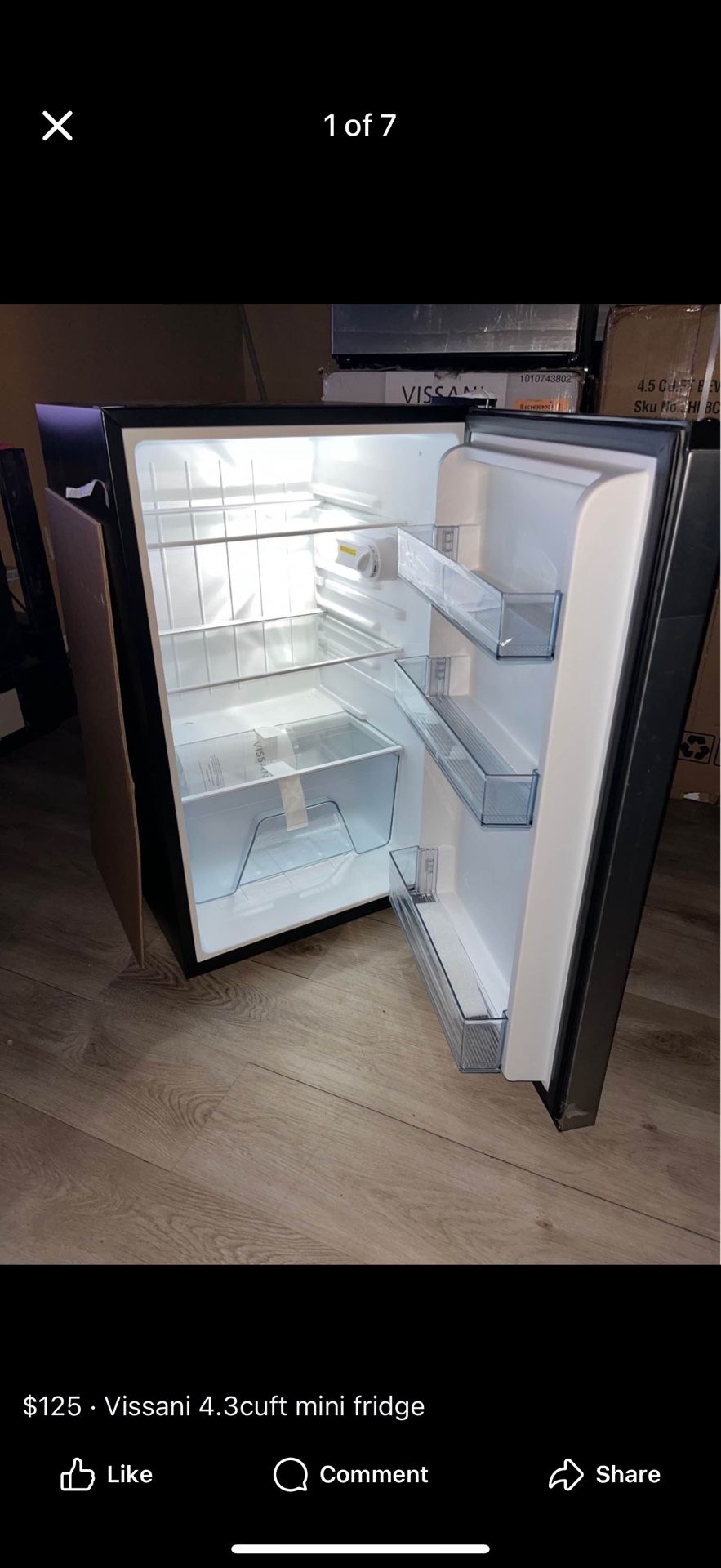 Vissani 4.3 Cu Ft Mini Fridge