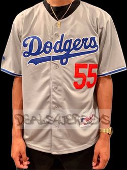 Hershiser Dodgers Grey Jersey