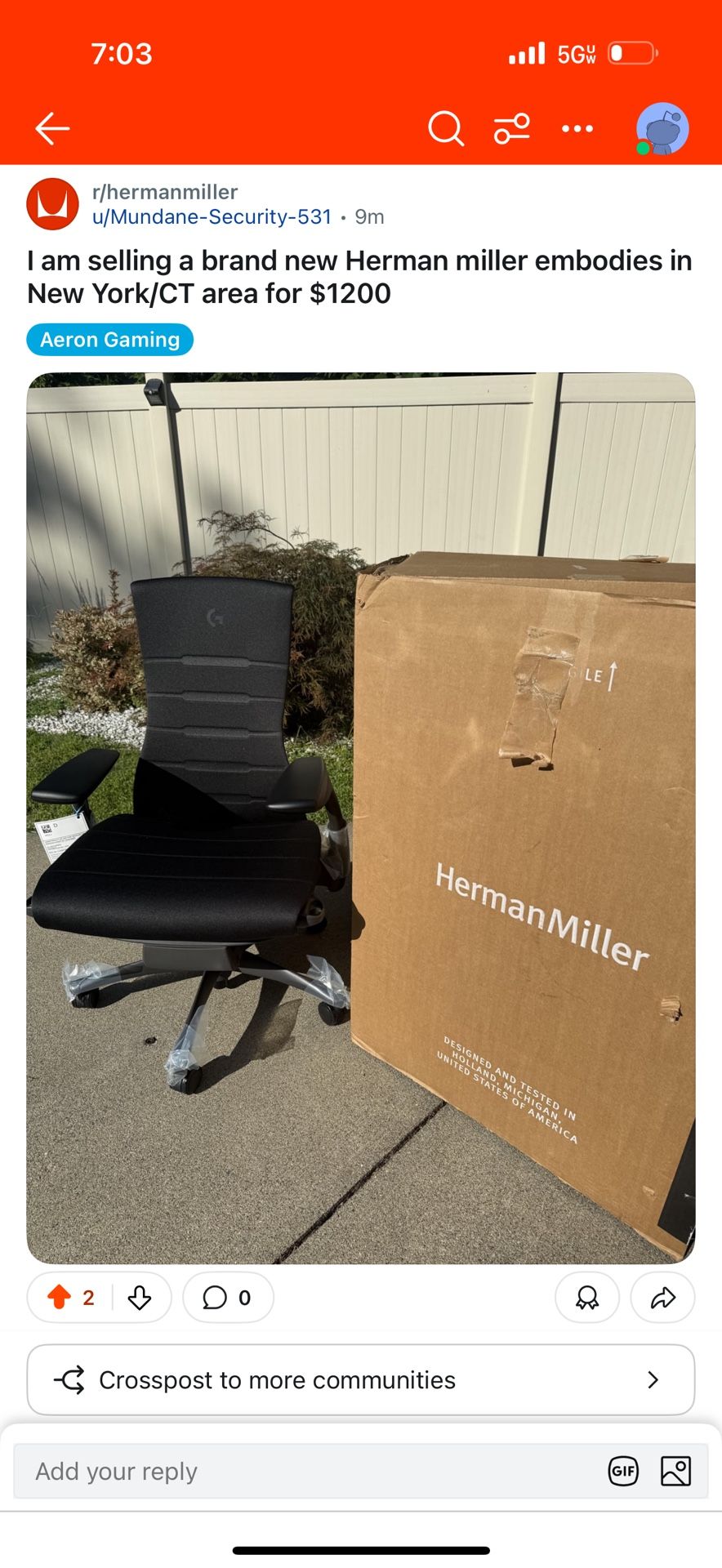 BRAND NEW 2025 HERMAN MILLER EMBODY