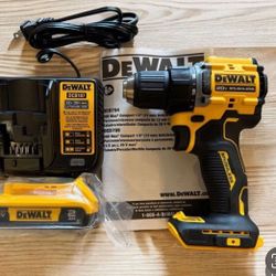 Dewalt New Kit Drill Driver Atomic Brushless,battery And Charger Nuevos 