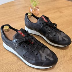 Prada Men’s Black And Grey Camouflage Size 7.5 / 8