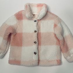 Adorable Plush Fleece Sherpa Toddler Girls Lightweight Jacket Size 4T